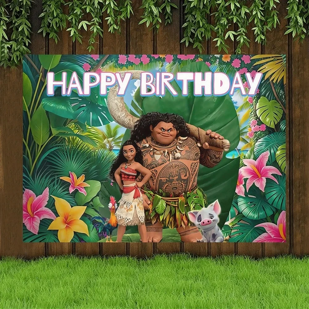 Moana Party Supplies Set with Cake Topper and Decorations